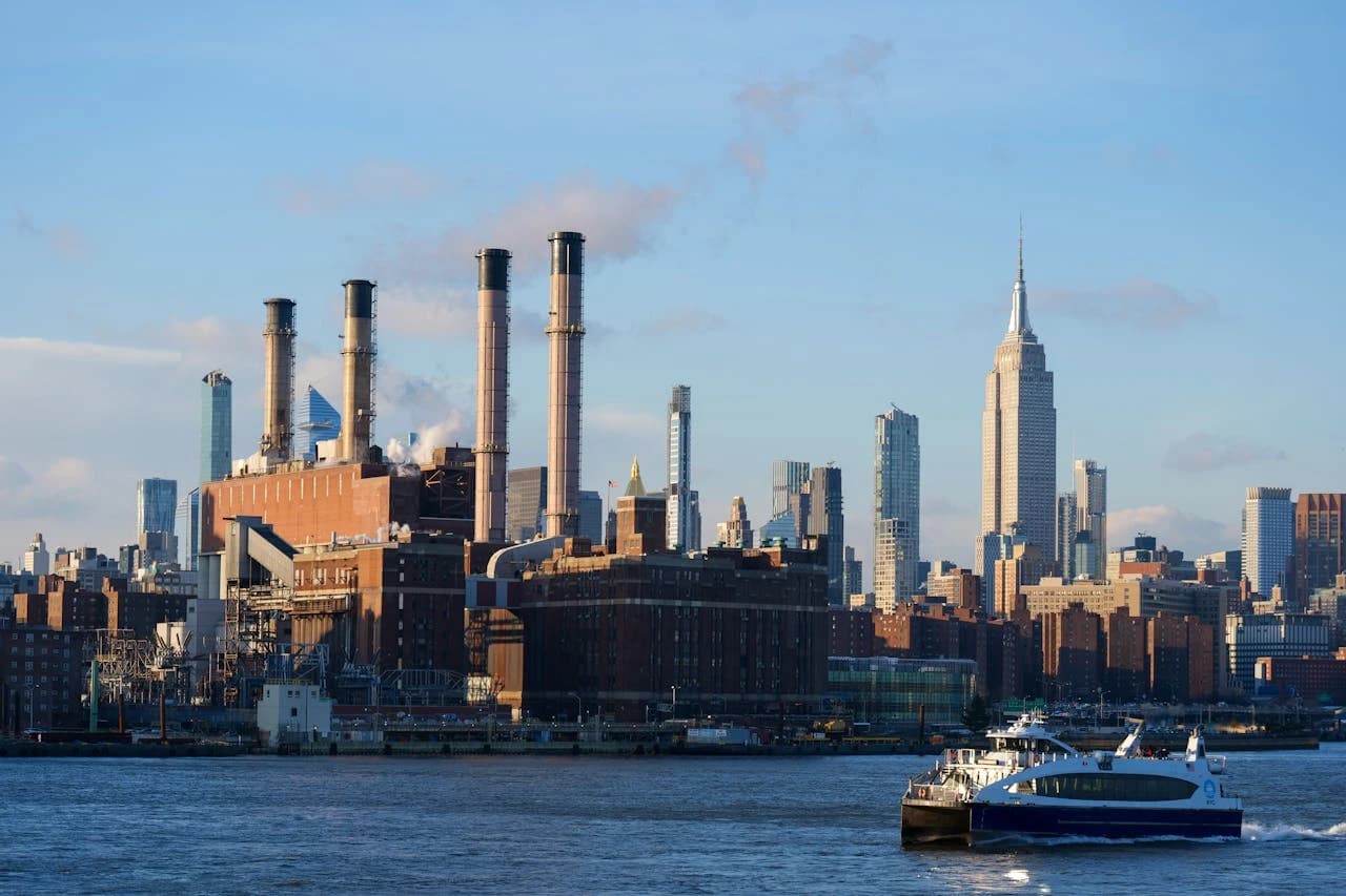 Image of factory skyline from Newyork, symbolising production scale of vibe coding